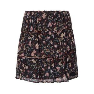 IRO Black Floral Mini Skirt